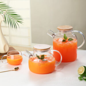 High borosilicate glass cold water jug ​​amber HLG-308562